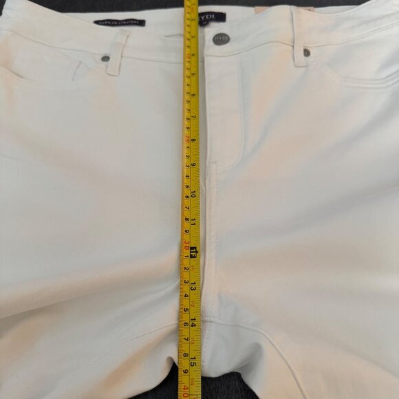 NYDJ Marilyn Straight Ankle Jeans Women's White Blue Tie-Dye Pants, Size 16 NWT - Picture 9 of 10